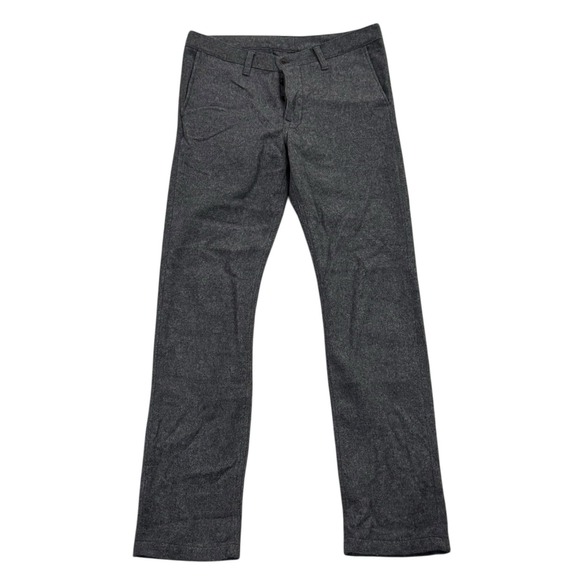 Left Field Vtg Mens Size 32 Japanese Flannel Gray Wool Button Fly Straight Pants